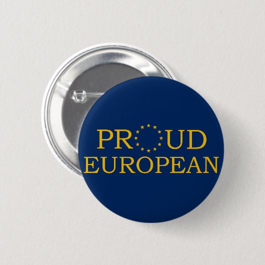 Stolzer Europäer Button (Vorne & Hinten)
