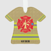 Stolzer Feuerwehrmann - Dekor des maltesischen Cro Ornament (Rückseite)