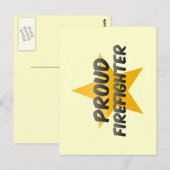 Stolzer Feuerwehrmann Postkarte (Vorne/Hinten)
