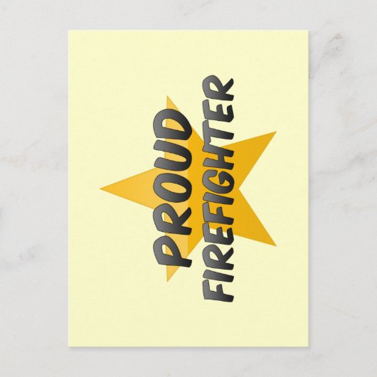 Stolzer Feuerwehrmann Postkarte (Vorderseite)