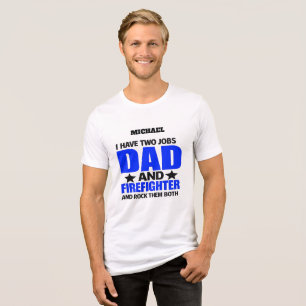Stolzer Feuerwehrmann-Vater Tri-Blend Shirt