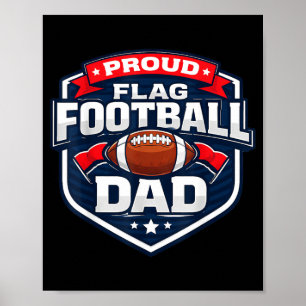 Stolzer Flag-Football-Vater Lustiger Vater Sohn To Poster