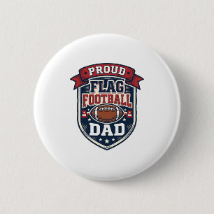 Stolzer Flag Football Vater Vintage Patriotisches  Button