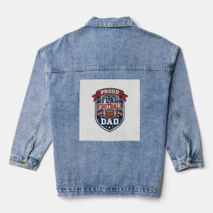 Stolzer Flag Football Vater Vintage Patriotisches Jeansjacke