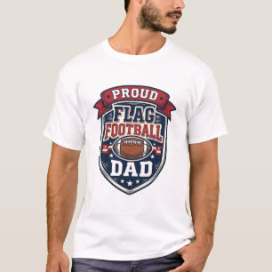 Stolzer Flag Football Vater Vintage Patriotisches T-Shirt