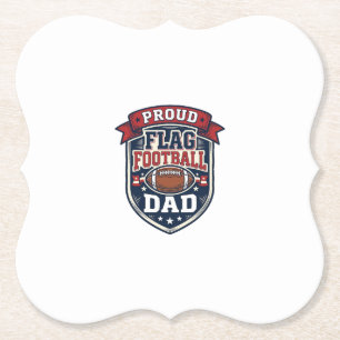 Stolzer Flag Football Vater Vintage Patriotisches Untersetzer