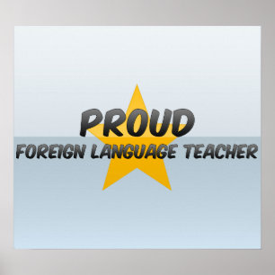 Stolzer Fremdsprache-Lehrer Poster