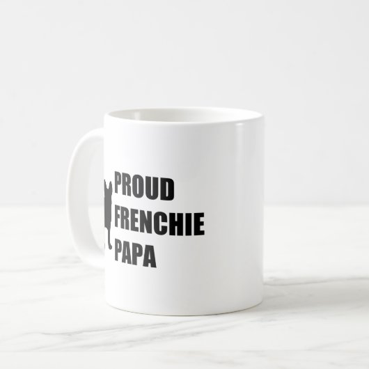 Stolzer Frenchie Papa Kaffeetasse (Vorderseite Links)