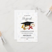 Stolzer Freund Abschluss Personalized Karte (Vorderseite/Rückseite Beispiel)