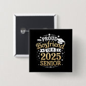 Stolzer Freund eines 2025-Graduate-Abschlusses Button (Vorne & Hinten)