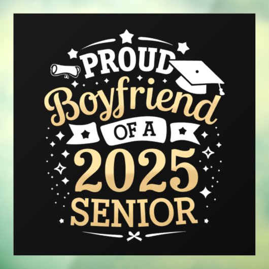 Stolzer Freund eines 2025-Graduate-Abschlusses Fensteraufkleber (Blatt 3)