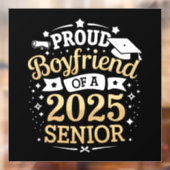 Stolzer Freund eines 2025-Graduate-Abschlusses Fensteraufkleber (Blatt 2)