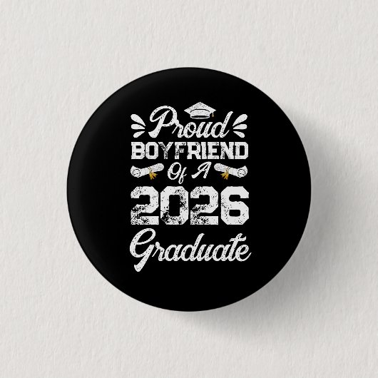 Stolzer Freund eines Absolventen der Klasse 2026 Button (Vorderseite)