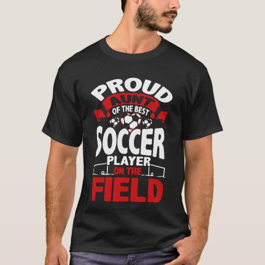 Stolzer Fußball-Spieler Tanten-Of The Best T-Shirt (Vorderseite)