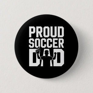 stolzer Fußballvater fröhlicher Fan für Väter _1 Button