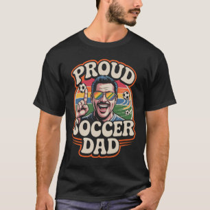 stolzer Fußballvater fröhlicher Fan für Väter T-Shirt