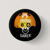 STOLZER GAMER - HALLOWEEN-GAMING-NERD BUTTON (Vorderseite)