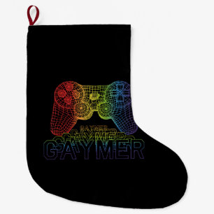 Stolzer Gaymer, Gay Pride Gaming Großer Weihnachtsstrumpf