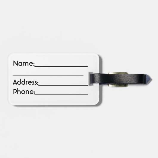 Stolzer Gerichtsschreiberreise-Gepäckanhänger Gepäckanhänger (Rückseite horizontal)