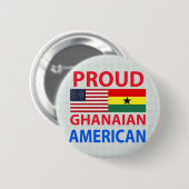 Stolzer ghanaischer Amerikaner Button (Vorne & Hinten)