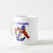 Stolzer Großvater eines US-Seemanns Kaffeetasse (Vorderseite Links)