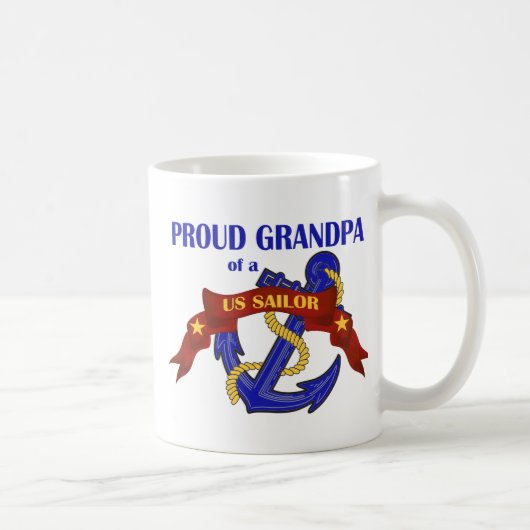 Stolzer Großvater eines US-Seemanns Kaffeetasse (Rechts)