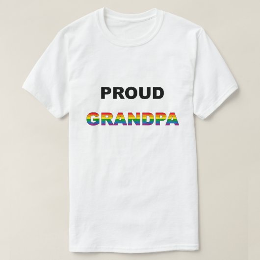Stolzer Großvater-Regenbogen LGBT T-Shirt (Design vorne)