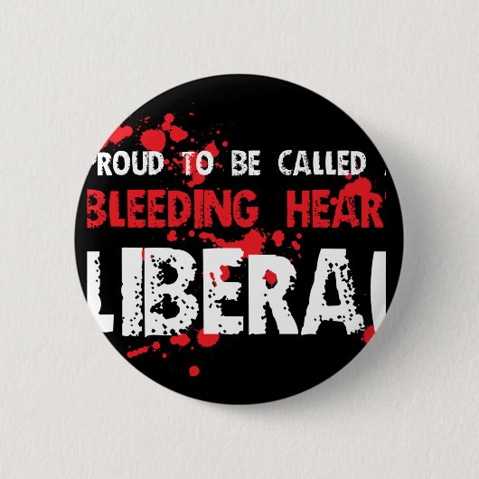 Stolzer Herz-Liberaler Button (Vorderseite)