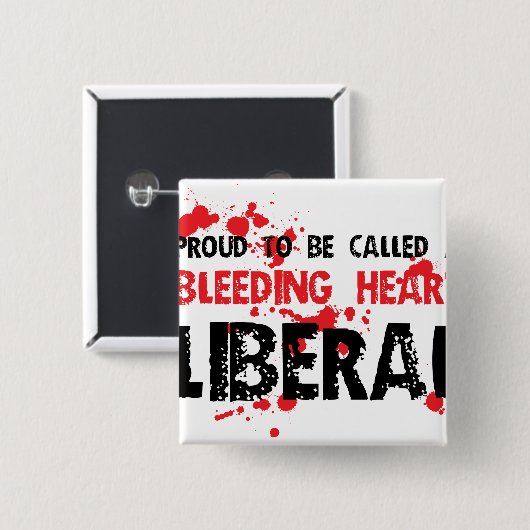 Stolzer Herz-Liberaler Button (Vorne & Hinten)