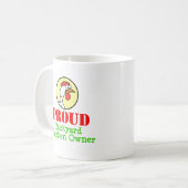 Stolzer Hinterhof-Huhn-Inhaber-lustige Tasse (Vorderseite Links)