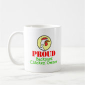 Stolzer Hinterhof-Huhn-Inhaber-lustige Tasse (Links)