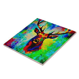stolzer Hirsch - Proud stag Fliese