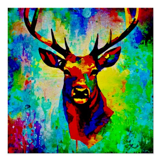 Stolzer Hirsch - Proud Stag Poster (Vorderseite)