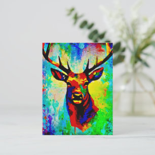 stolzer Hirsch - Proud stag Postkarte