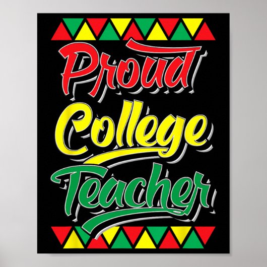 stolzer Hochschullehrer Black History Month Afrika Poster (Vorne)