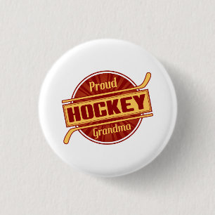 Stolzer Hockey-Großmutter-Knopf Button
