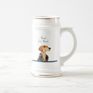 Stolzer Hunde-Eltern-Becher – Vintage orangefarben Bierglas