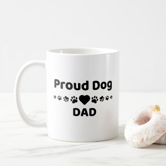Stolzer Hunde-Vater Kaffeetasse (Mit Donut)