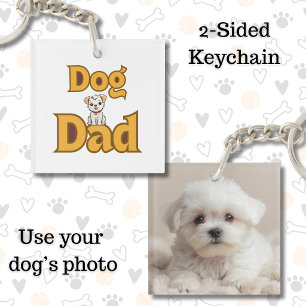 Stolzer Hunde-Vater Vatertag Double-Sided Schlüsselanhänger