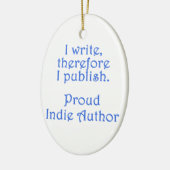 Stolzer Indie Autor Keramikornament (Links)