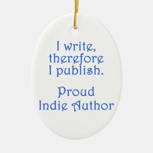 Stolzer Indie Autor Keramikornament (Vorne)