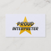 Stolzer Interpret Visitenkarte (Rückseite)