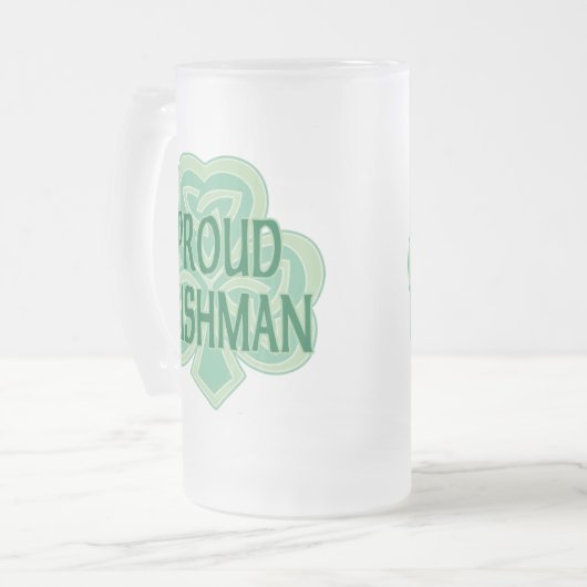 Stolzer Ire Stein Mattglas Bierglas (Vorderseite Links)