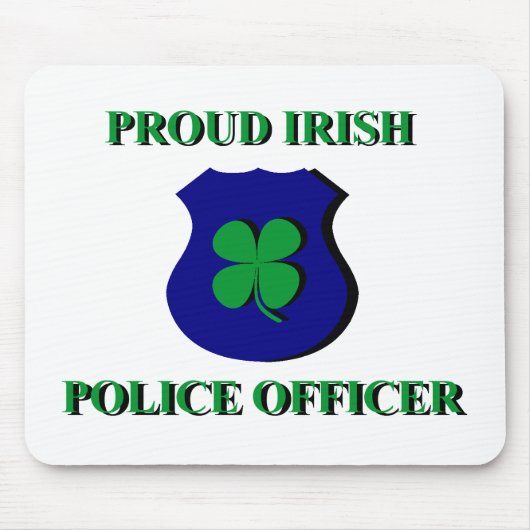 Stolzer irischer Polizeibeamte Mousepad (Vorne)