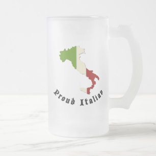 Stolzer italienischer gefrorener Bierkrug Mattglas Bierglas