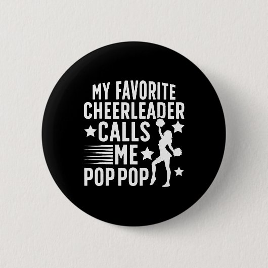 Stolzer Jubel Pop Pop Cheerleader Pop Pop Cheerlea Button (Vorderseite)