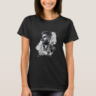 Stolzer Kapitän und sein Schiff, Marine T-Shirt