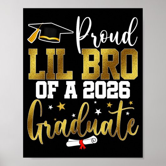 Stolzer kleiner Bruder eines Absolventen der Klass Poster (Vorne)