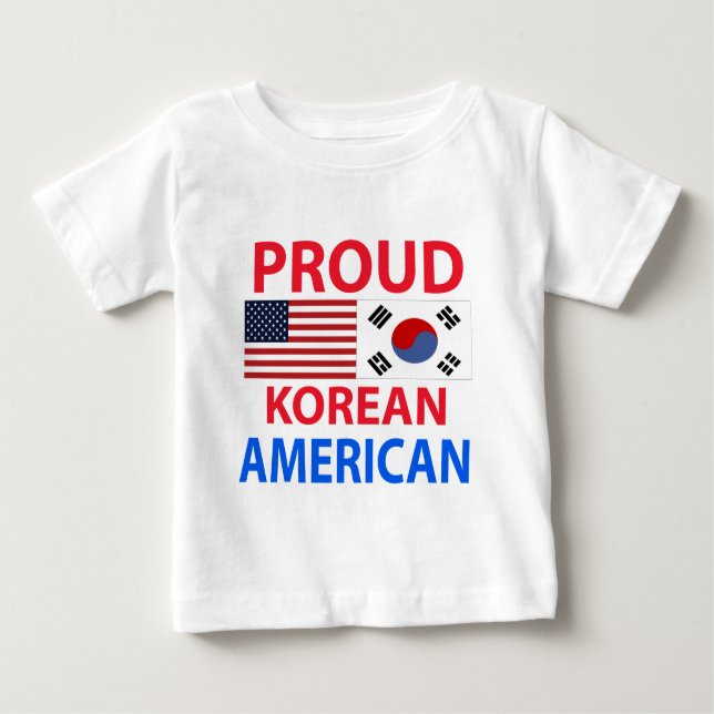 Stolzer koreanischer Amerikaner Baby T-shirt (Vorderseite)