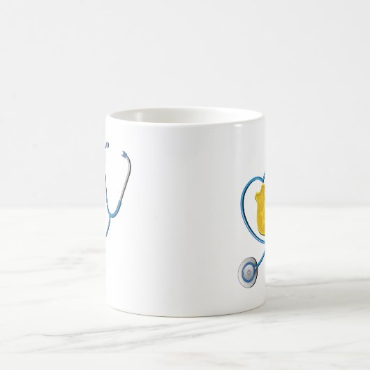 Stolzer Krankenschwester-Polizei-Offizier Kaffeetasse (Mittel)